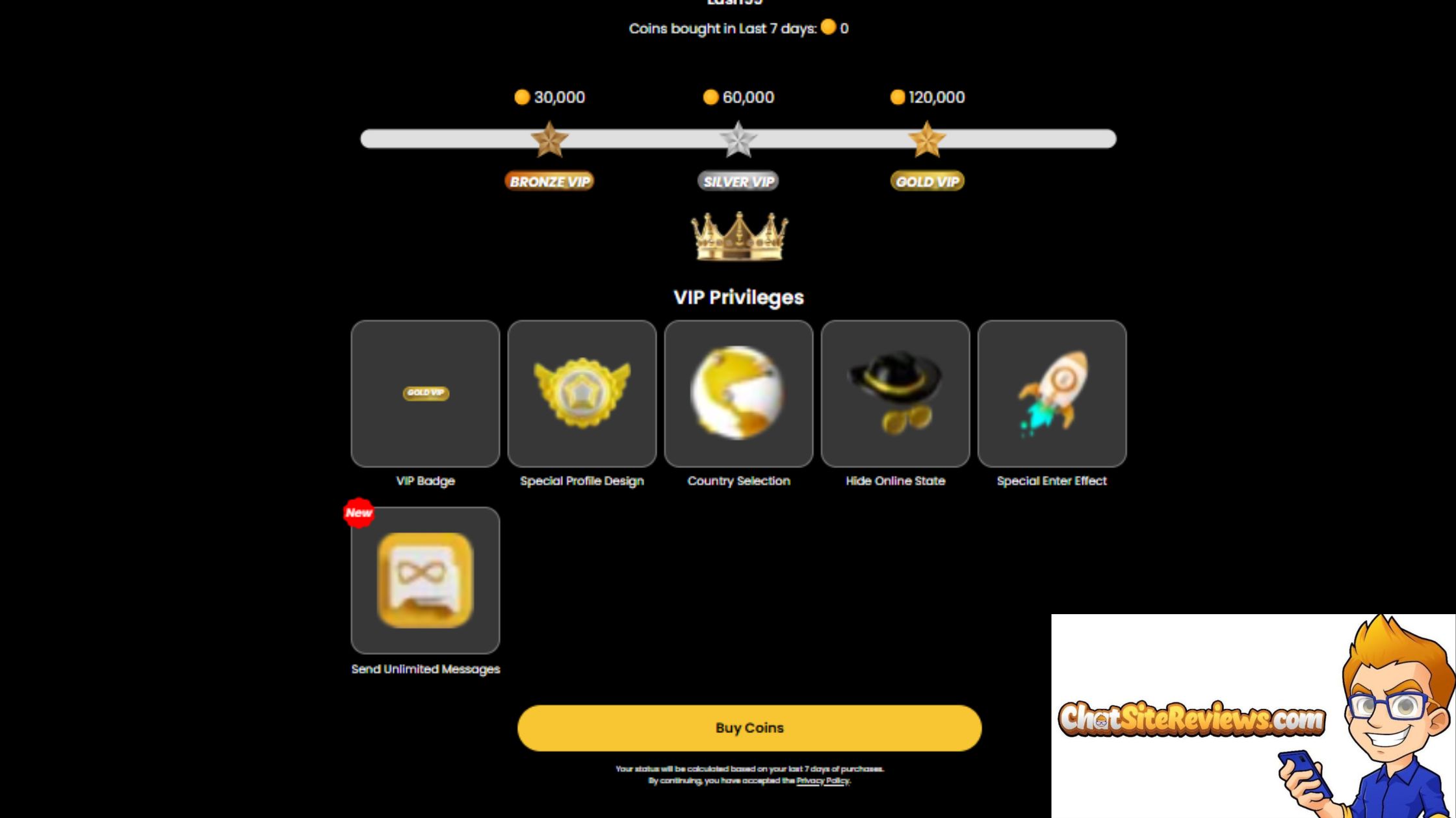 VIP benefits at fox chat video