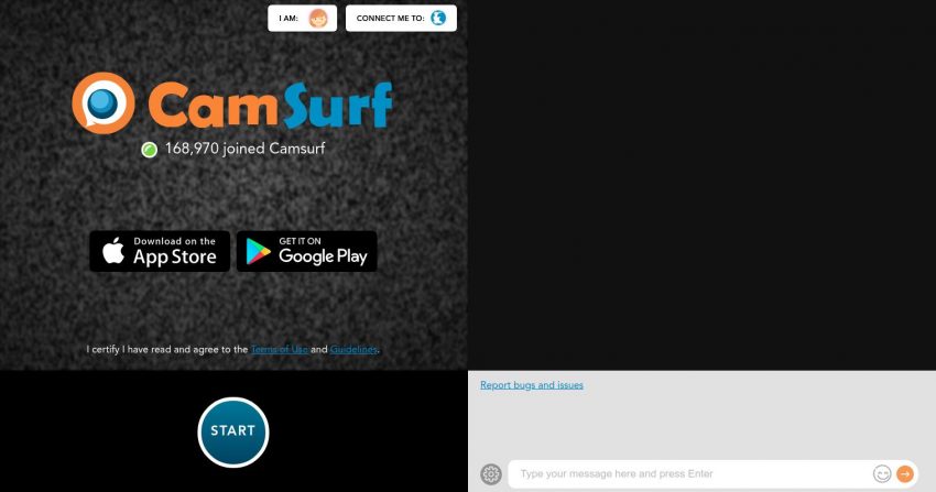 CamSurf Home Page Screenshot