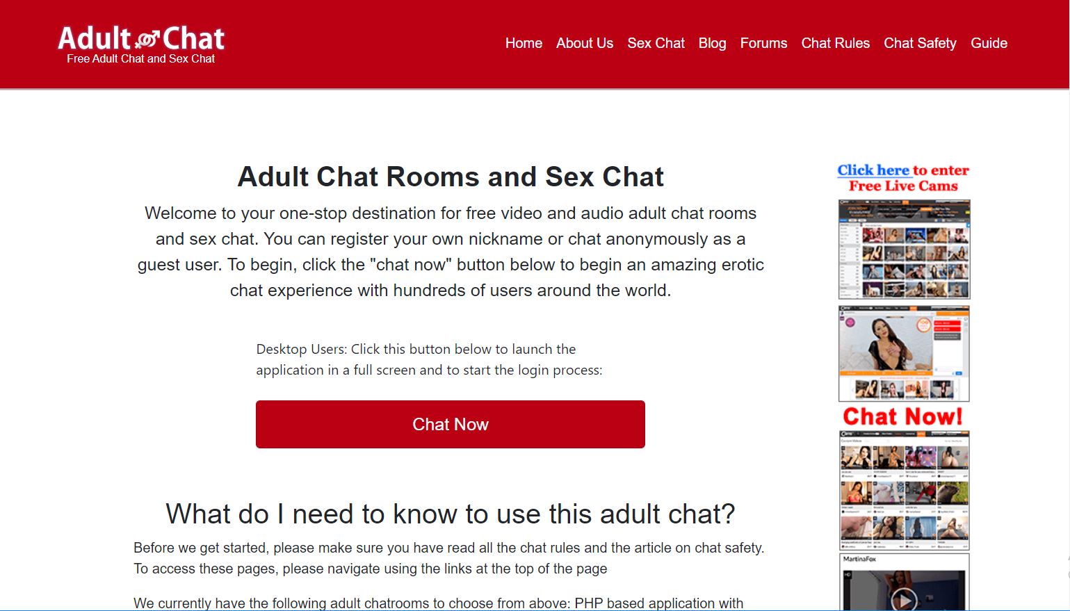 AdultChat.net home