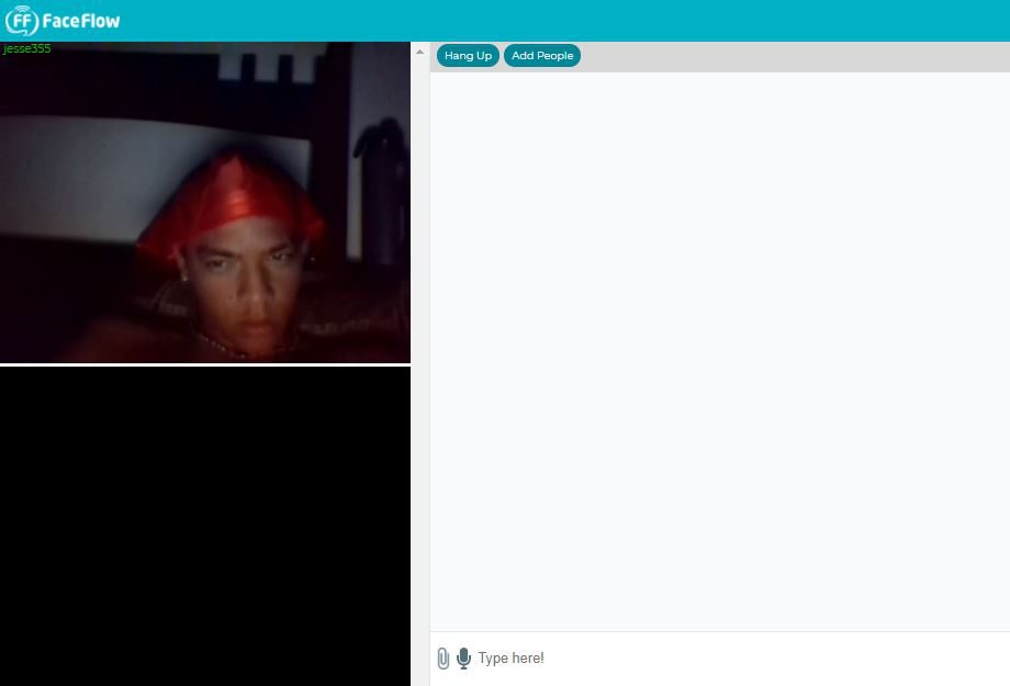 faceflow video chat screen