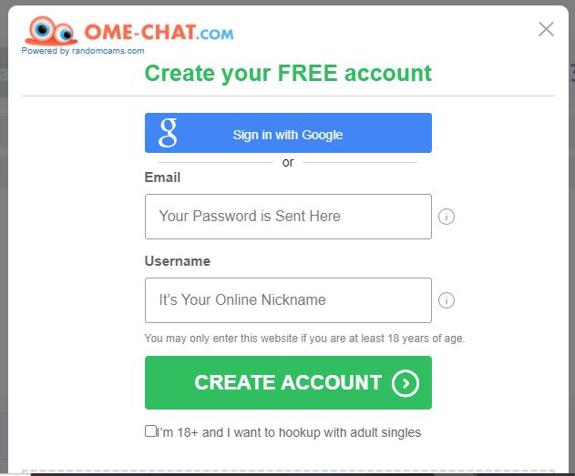 ome-chat signup